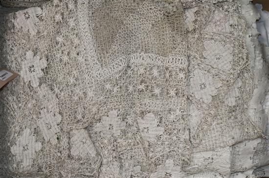 A small collection of linen and lace